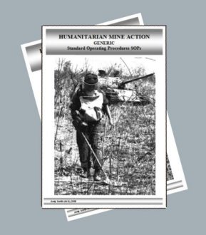 Cover showing deminer with metal detector